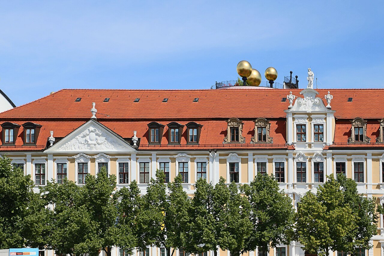 Fachada do Landtag da Saxônia-Anhalt, parlamento estadual em Magdeburgo, na Alemanha