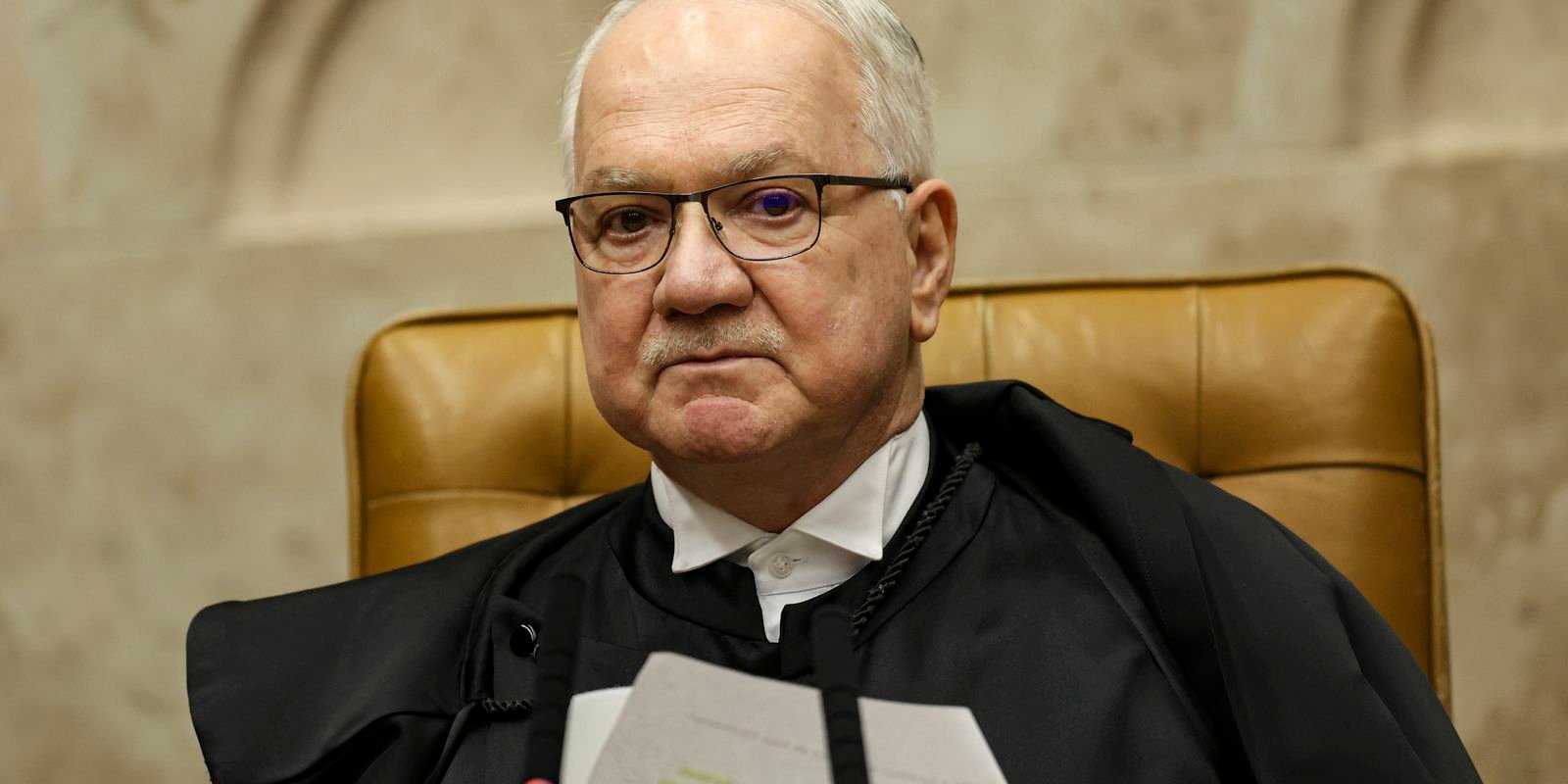 O ministro Edson Fachin, presidente do Supremo Tribunal Federal, durante sessão da Corte, em foto de arquivo