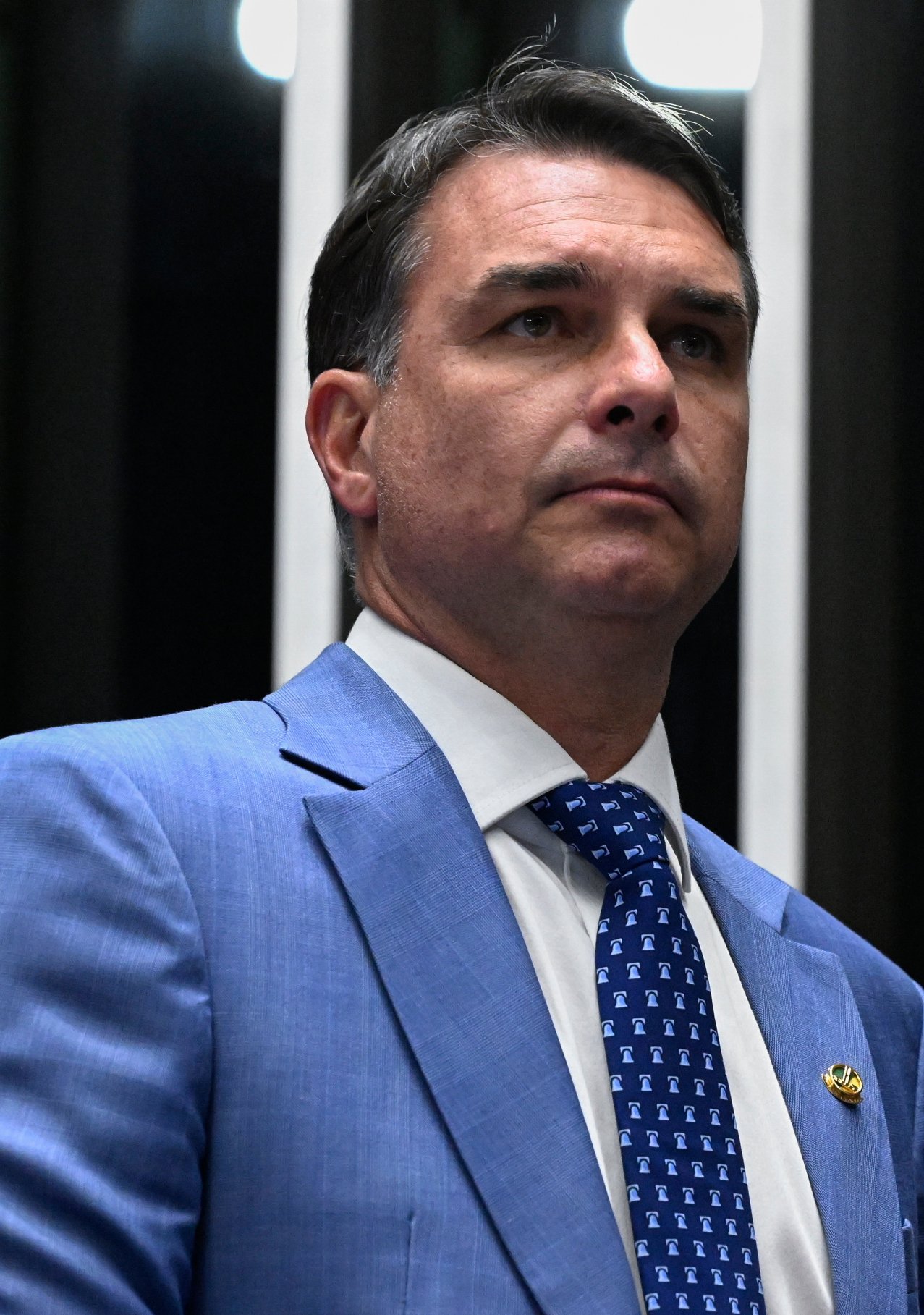 Senador Flávio Bolsonaro durante sessão no plenário do Senado Federal