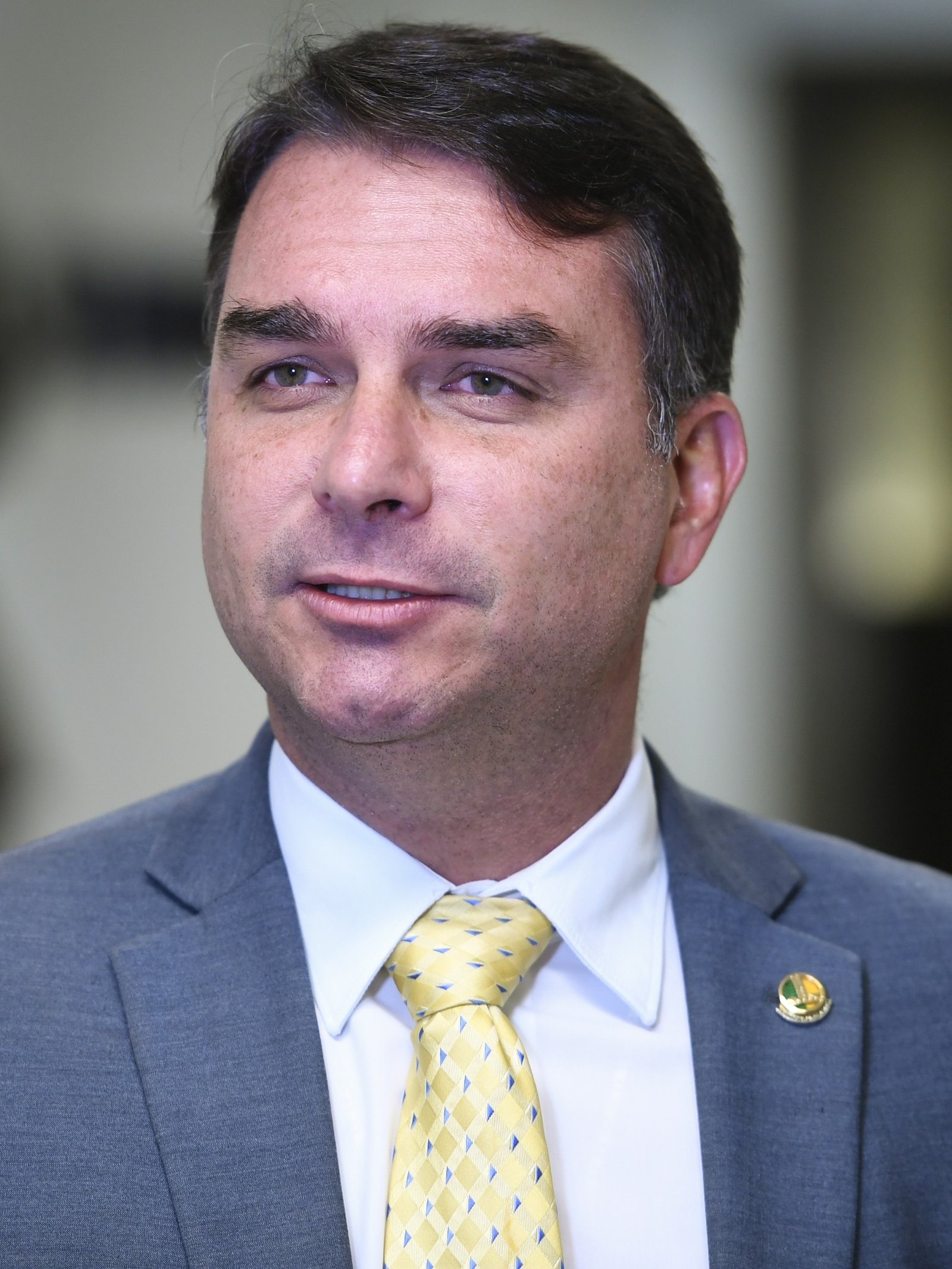 O senador Flávio Bolsonaro (PL-RJ) durante entrevista, em foto de arquivo de 2022