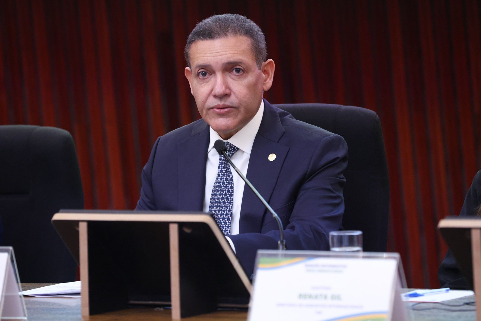 O ministro Kassio Nunes Marques, presidente do TSE, durante sessão no tribunal