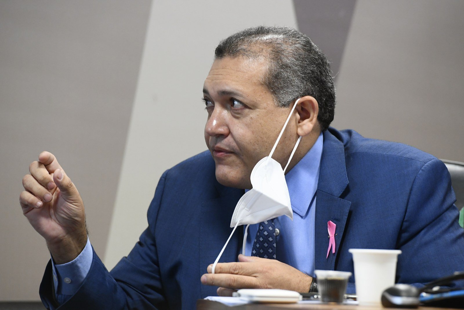Ministro Kassio Nunes Marques durante sabatina no Senado, em 2020 (foto de arquivo)