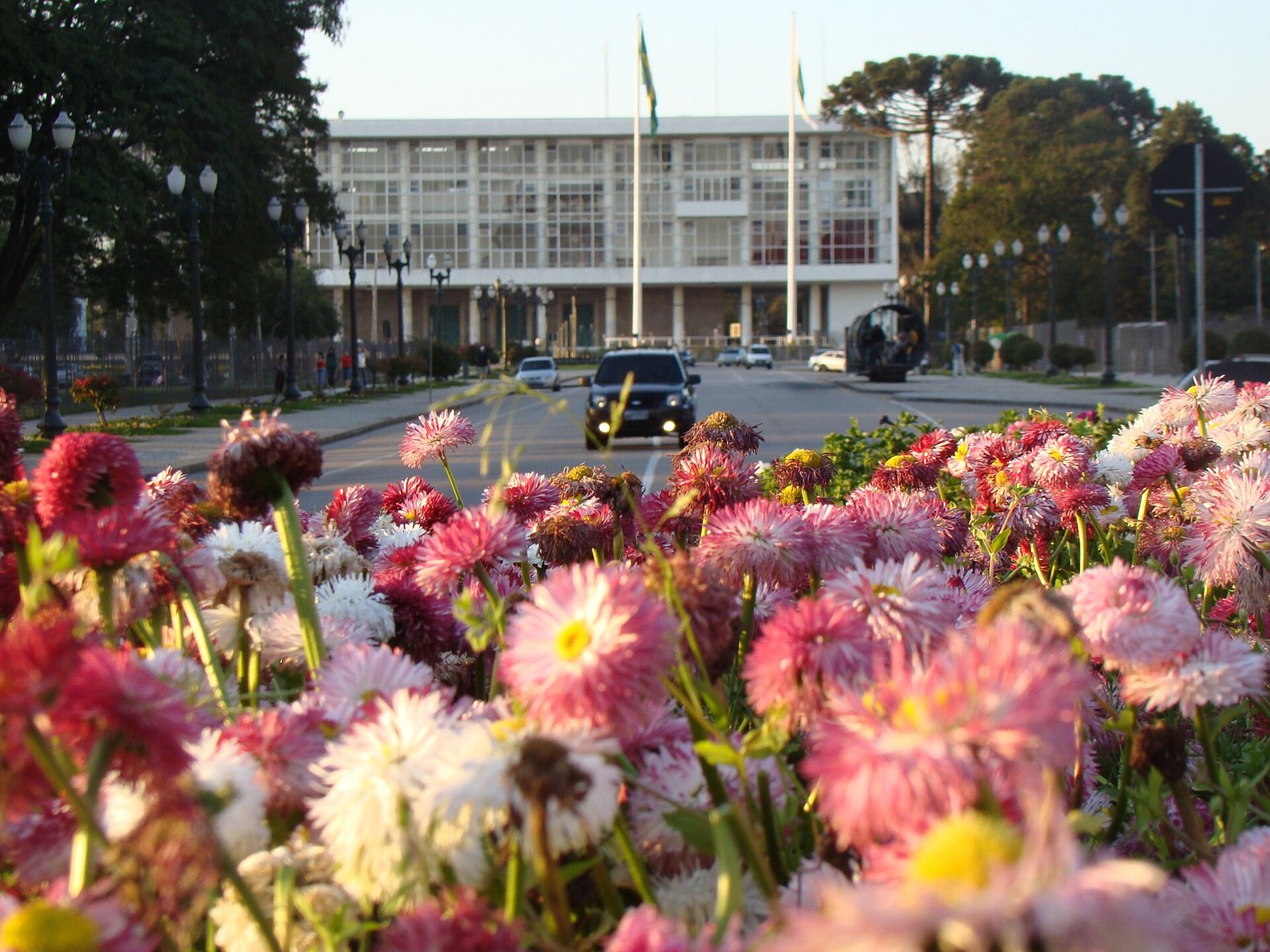 Palácio Iguaçu, sede do governo do Paraná, visto do Centro Cívico de Curitiba