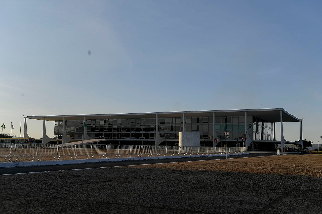 Fachada do Palácio do Planalto, sede da Presidência da República, em Brasília