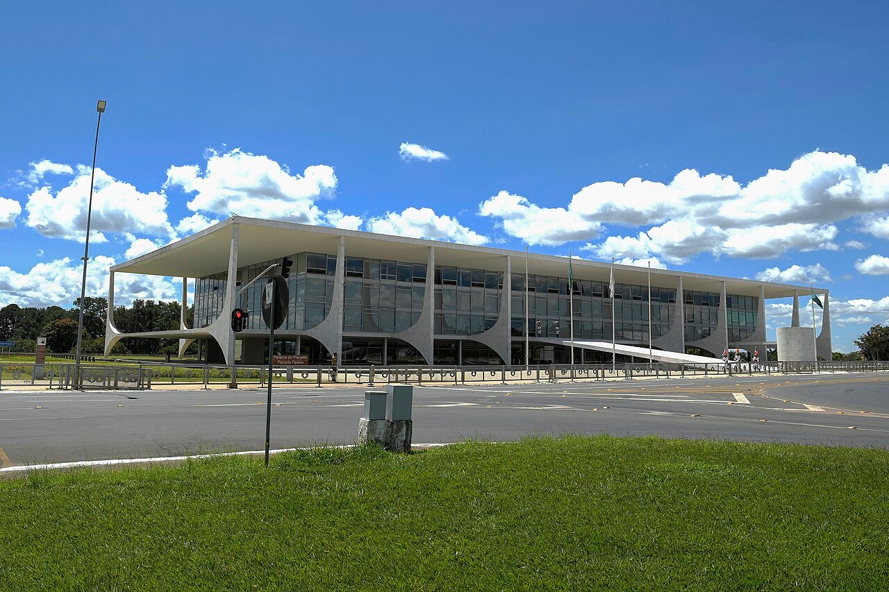 Fachada do Palácio do Planalto, sede da Presidência da República, em Brasília