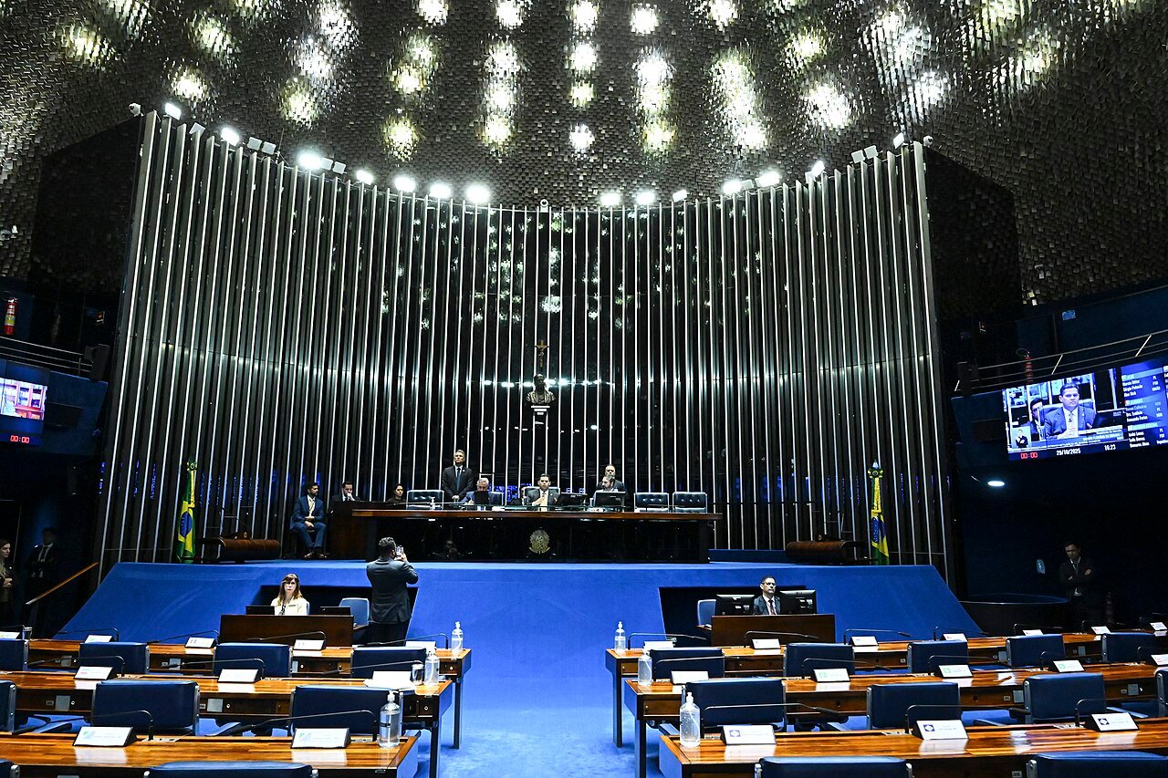 Vista do Plenário do Senado Federal, em Brasília