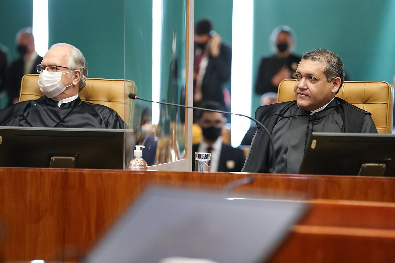O ministro Kassio Nunes Marques durante sessão de julgamento