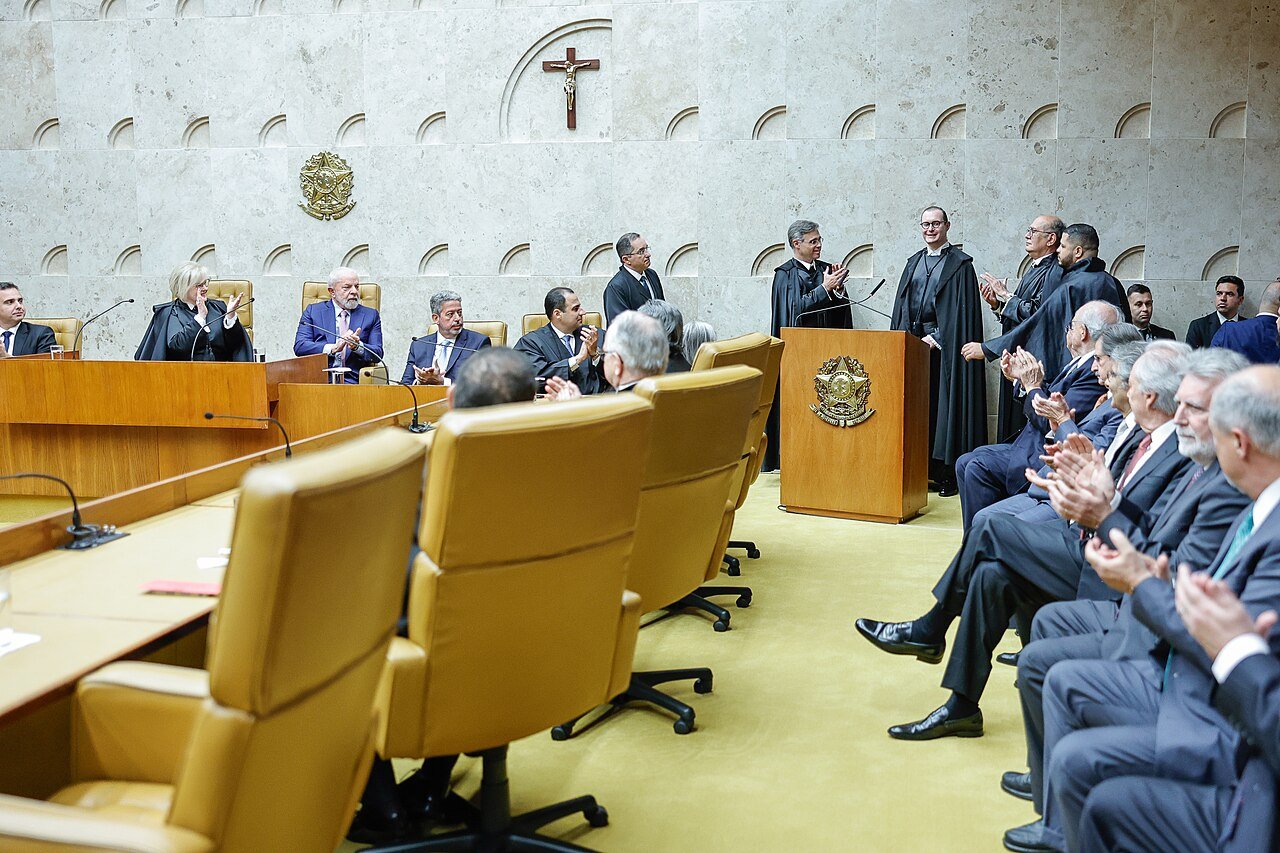 Plenário do STF durante a posse de Cristiano Zanin como ministro, em agosto de 2023 (foto de arquivo)